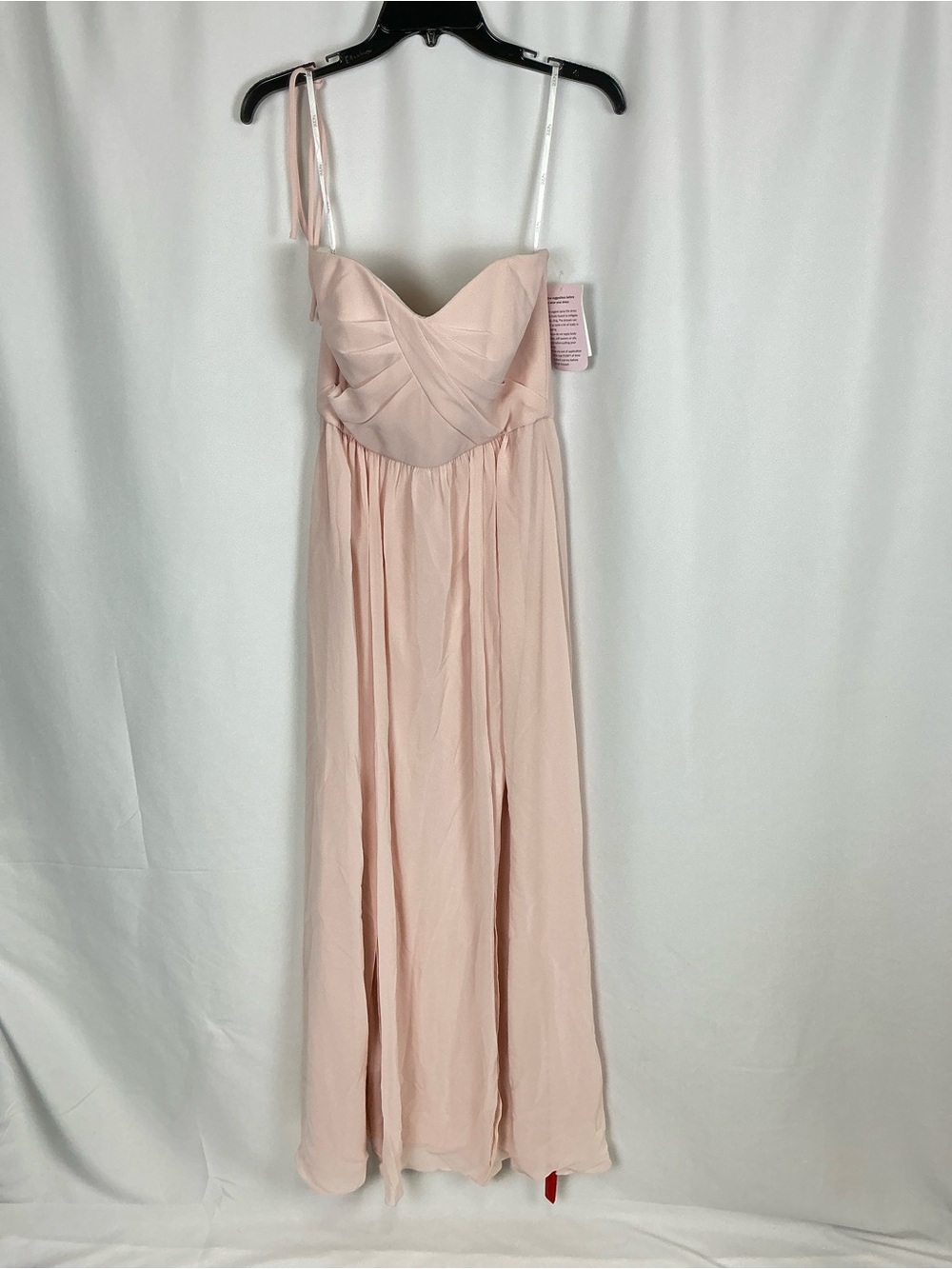 Social Bridesmaids Light Blush Spaghetti Strap Maxi Dress